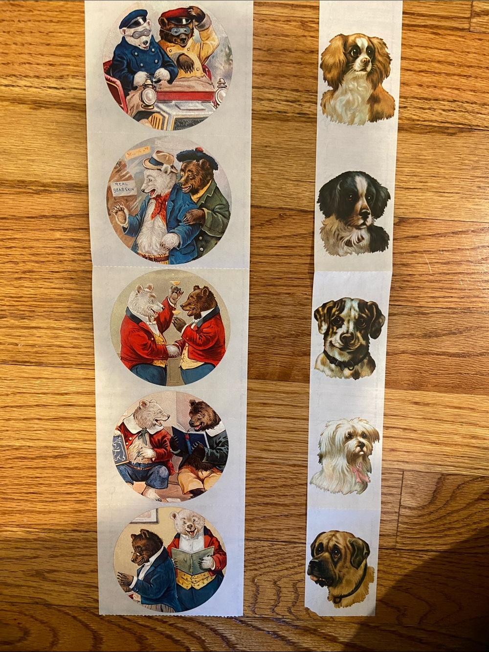 Gifted Line John Grossman lot of Vintage Dogs and bear friends stickers